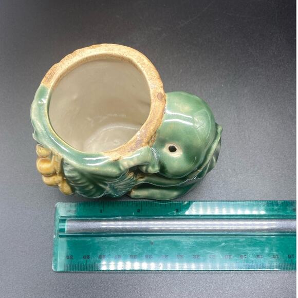 Majolica Vintage Lucky Elephant succulent‎ small Planter - Picture 7 of 7